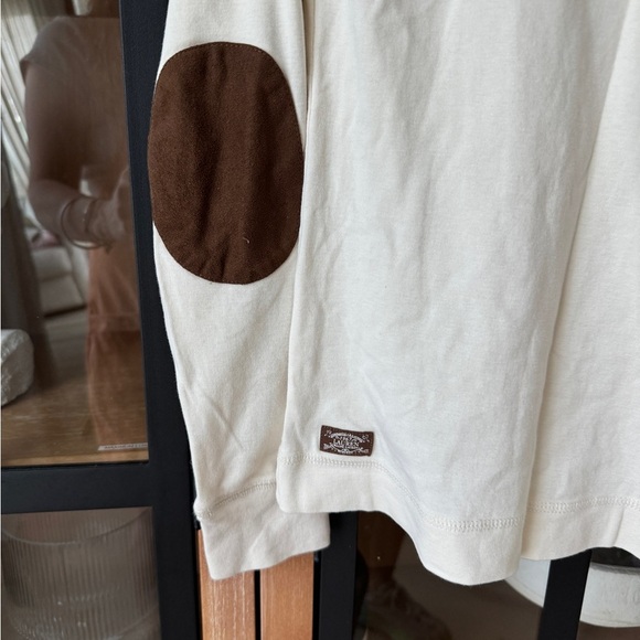 Ralph Lauren equestrian long sleeve top sweater elbow patches espresso hardware - Picture 2 of 6